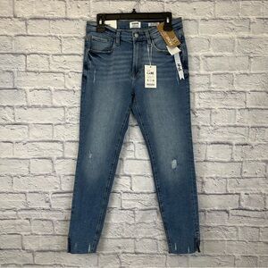 Kensie Women’s 8/29 Vintage Luxe Ultimate Skinny High Rise Jeans Distressed